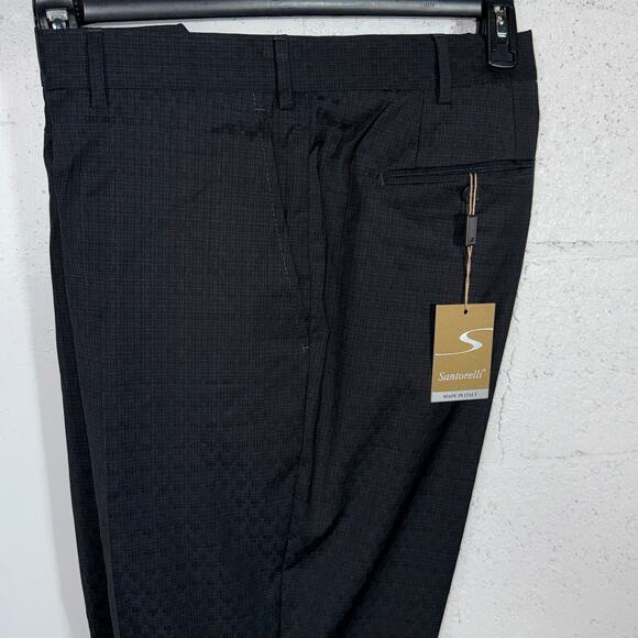Santorelli Roma Wool Stretch Comfort Pant, charcoal 38L $355 - Picture 3 of 12